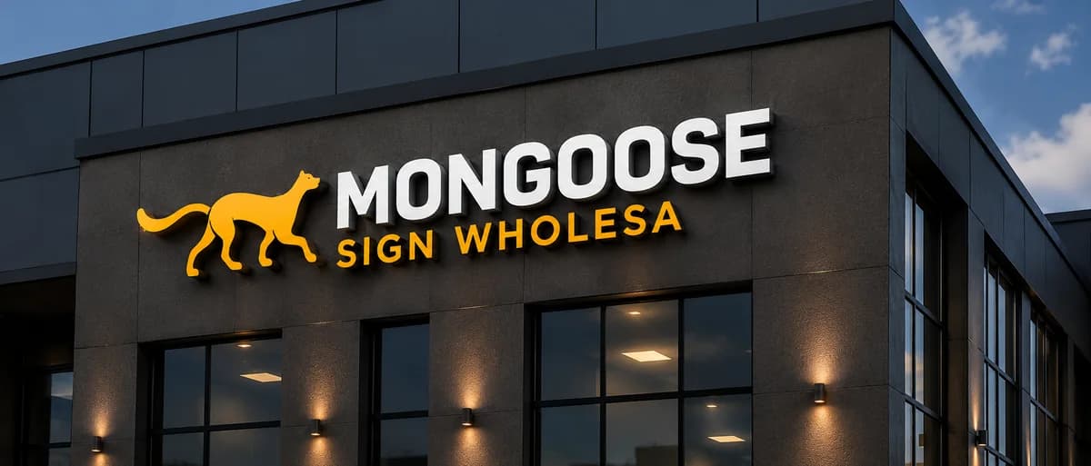 Mongoose illuminated building sign